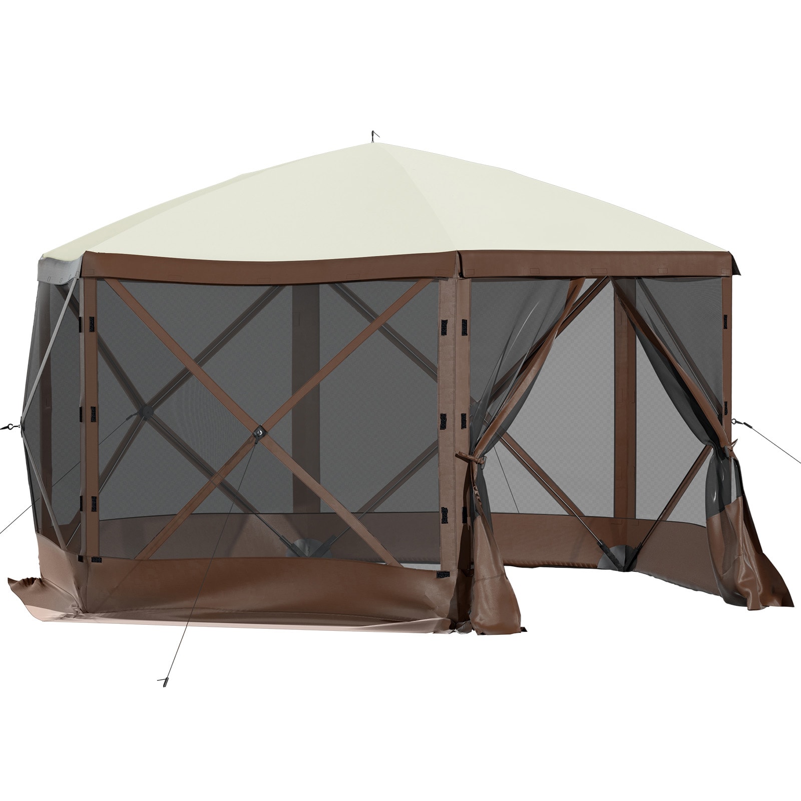 Camping Pop-up Gazebo Tent Waterproof Screen Shelter For Camping_voghion.com